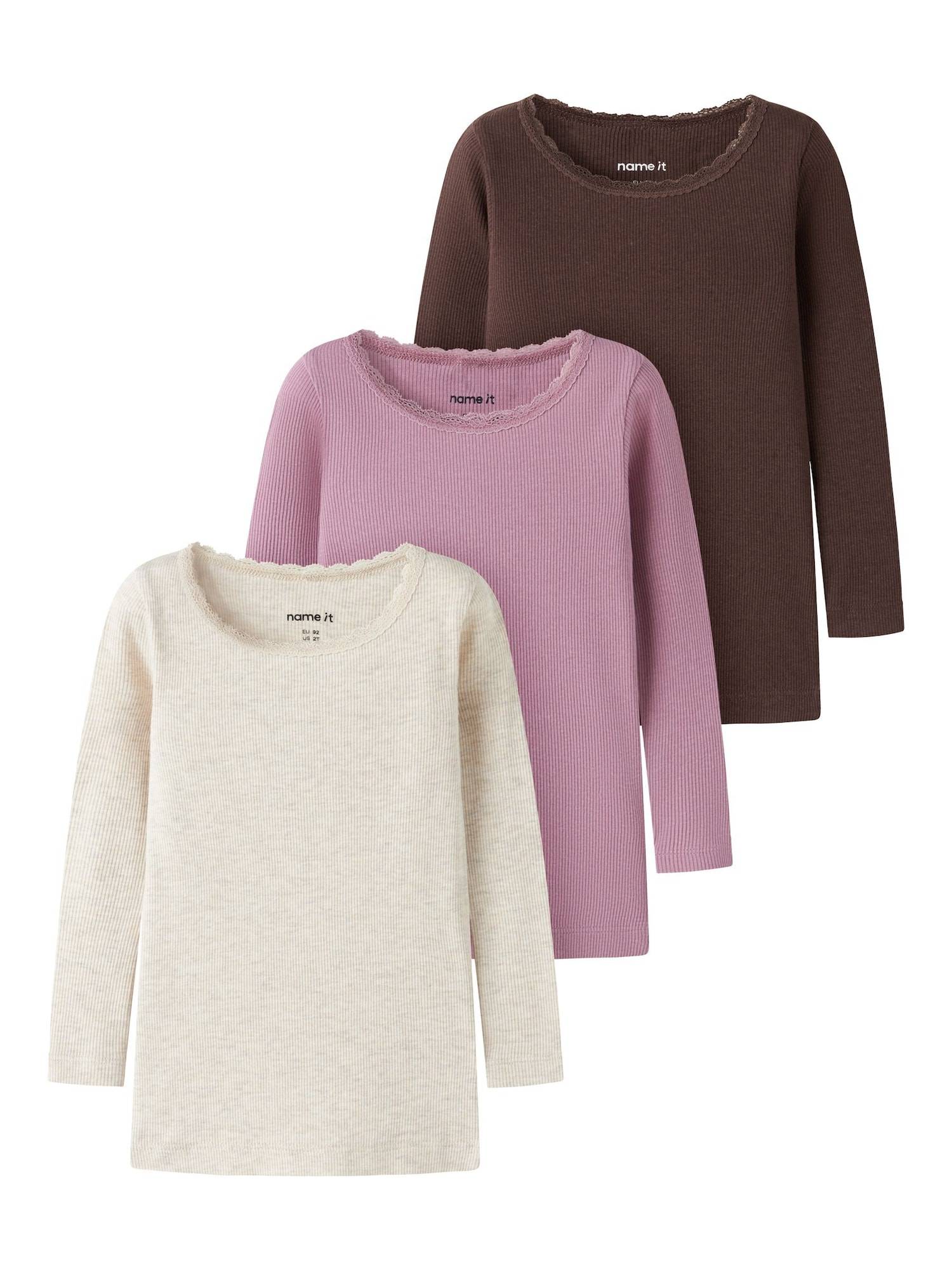 NAME IT Bluser & t-shirts  beige / brun / pink