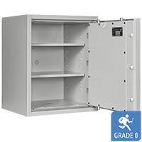 Lyra 3 - Pengeskab (66 Liter) - Indbrudstest Grade 0 - Lysegrå - Kodelås