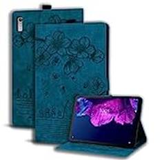 Succtopy Lenovo Tab P11 (2nd Gen) 11,5 tum 2022 TB350FU/TB350XU Ultra Slim PU skyddande surfplatta, med stativfunktion för Lenovo Tab P11 (2nd Gen) 11,5 tum 2022 - kungsblå