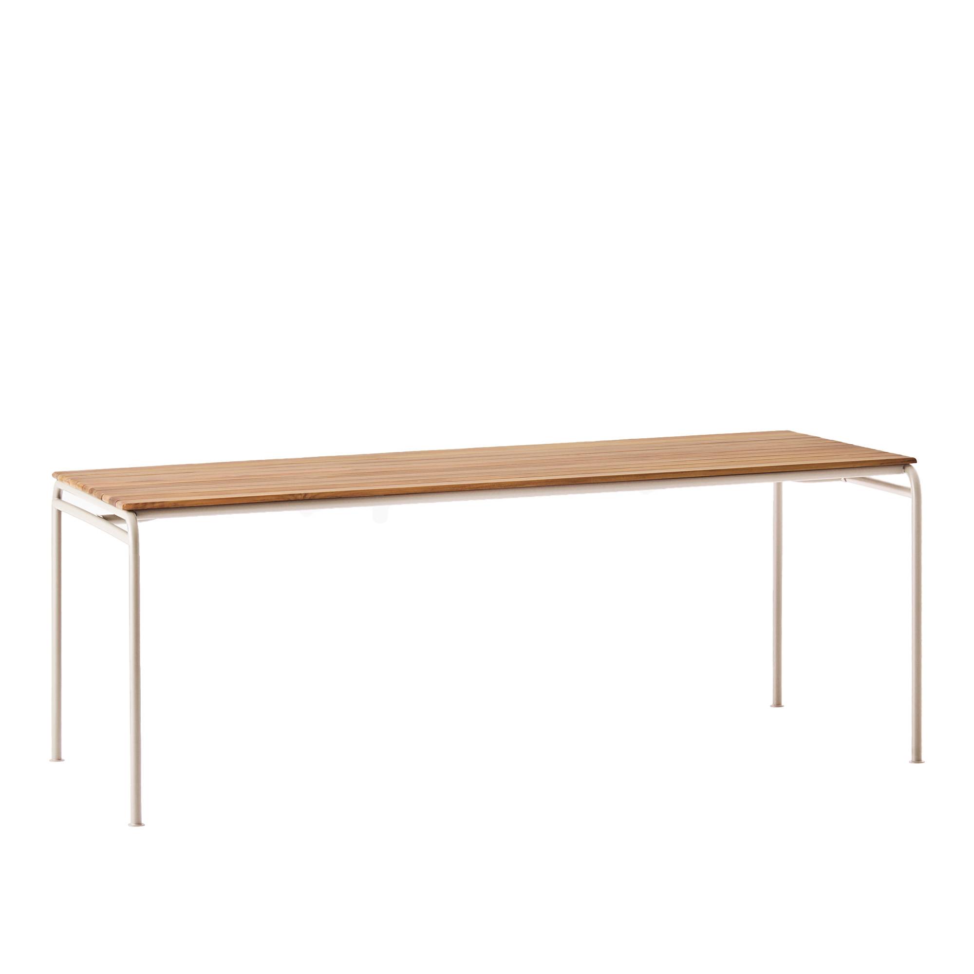 A Huseby - Kallio Outdoor Dining Table Large Ivory - Matbord utomhus - Sami Kallio - Vit - Metall/Trä