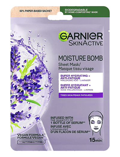 Garnier Garnier SkinActive Moisture Bomb Super Hydrating & Anti-Fatigue Sheet Mask for tired skin 28 g - Hudvård - NO COLOUR / undefined