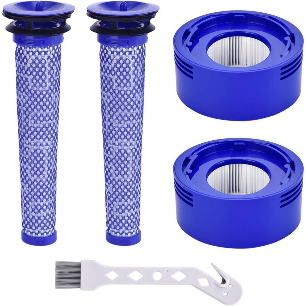 2-pak V8 HEPA-filtre, eftermotorfilter og forfilter til Dyson V8 V7 Animal Absolute trådløse støvsugere, Motorhead reservedele filter tilbeh