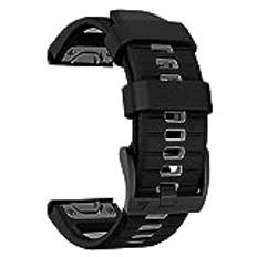 MYSNBKN 22 mm Quick Fit armband för Fenix 8 47 mm/Fenix 7 Pro/Fenix 7/Fenix 6 Pro/Fenix 6/Fenix 5/Fenix E/EPIX 2, mjukt ersättningsband i silikon för Forerunner 935/945/955/745/Approach S60/S62
