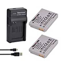 Newmowa NB-5L ersättningsbatteri (2-pack) och bärbart USB-laddarsats för Canon NB-5L och Canon PowerShot S100, S110, SD700 IS, SD790 IS, SD800 IS, SD850 IS, SD870 IS