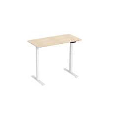 Ergonomisk hæve/sænke skrivebord 120cm (hvid/eg)