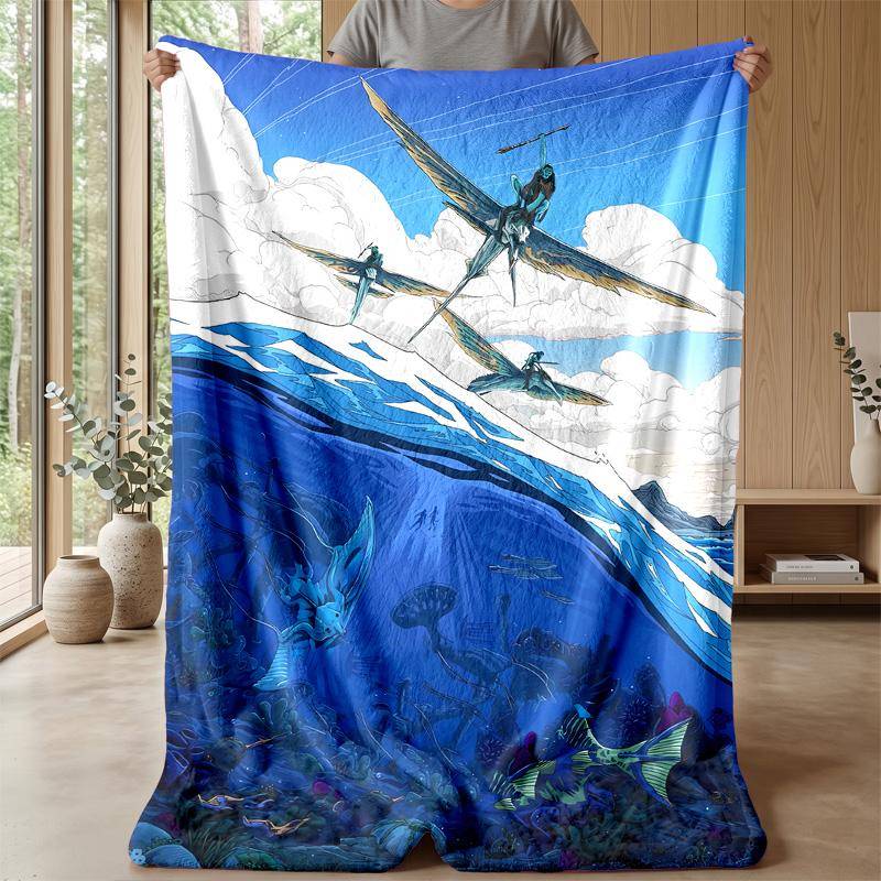Avatar PandoraPrinted Flannel Blanket Cozy Skin-Friendly Warm Throw for Couch Bed Indoor Daily Use