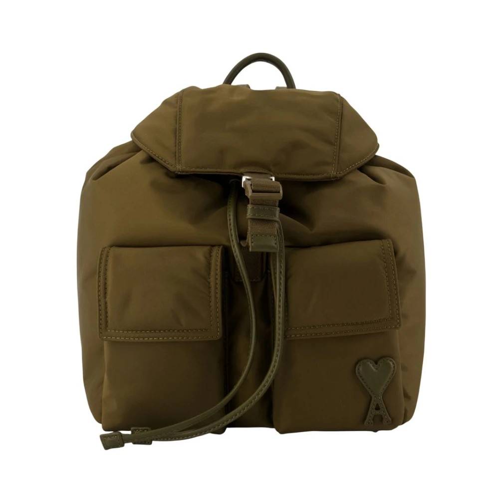 Ami Paris Marcel Lille Klaprygsæk - Tasker - unisex - Grøn - ONE SIZE - Uld
