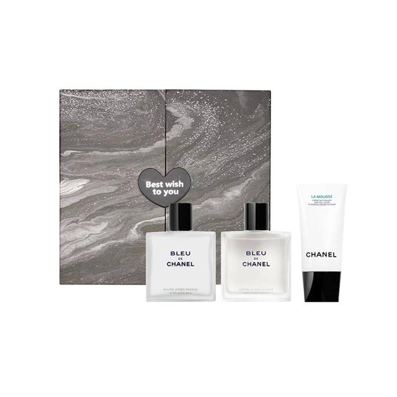 CHANEL Herrprodukter & Fukt Provset - Bleu De Chanel After Shave Balm + Bleu De Chanel After Shave Lotion + La Mousse
