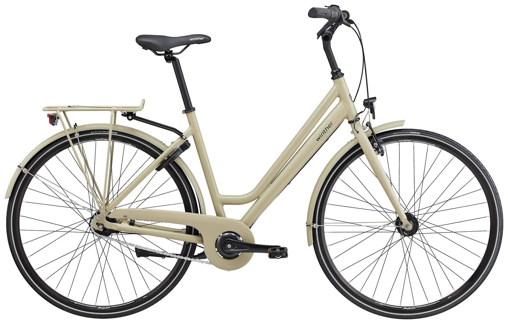 Winther 1 Klassisk Damecykel 7g Shimano Fodbremse Mat Sand - 54 Cm - Sand