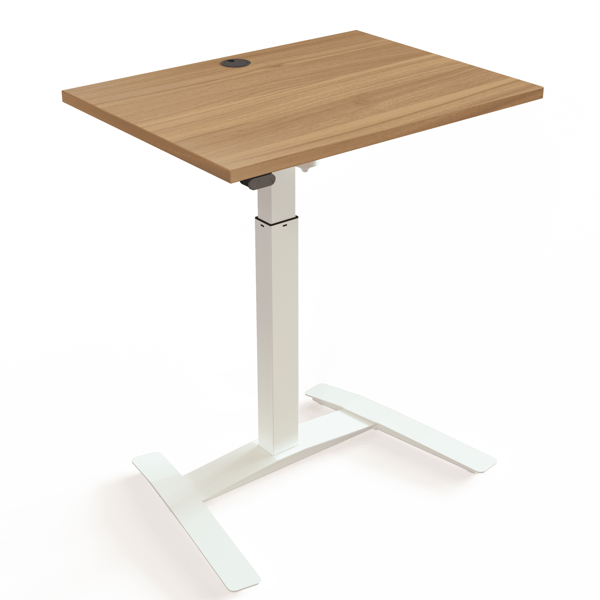 501-9 fritstående hævesænkebord – Flere farver og størrelser. Valnød B:100 x D:60 cm Med Batteri Uden Hjul