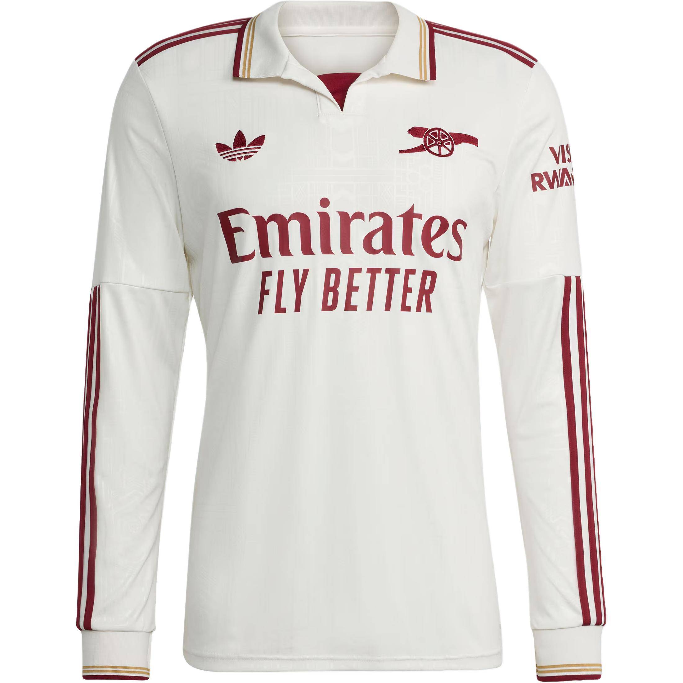 Adidas Originals Arsenal 25/26 Tredjetröja Fanversion Mode Bekväm Snabbtorkande Långärmad Fotbollströja Herrtröjor JI9524 cm white