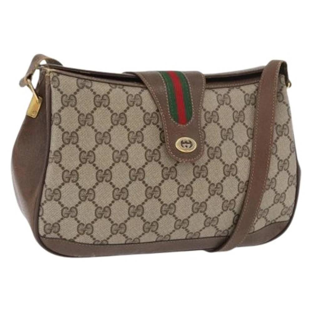 Gucci Vintage Pre-owned Vintage Skuldertaske - Vintage - Dame - Beige - ONE SIZE - Uld