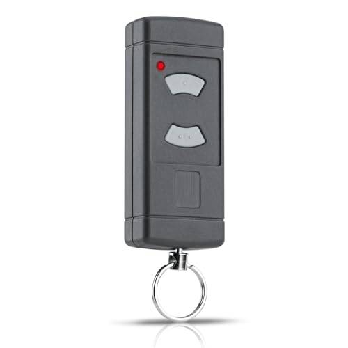 YuliSpy HSE2-40 garagedörröppnare fjärrkontroll kompatibel med Hormann 40,685 MHz grå knappar HSM2-40, HSM4-40, HSE2-40, HSE4-40, HS2-40, HS4-40 nyckelbricka 1-pack mini 2 knappar