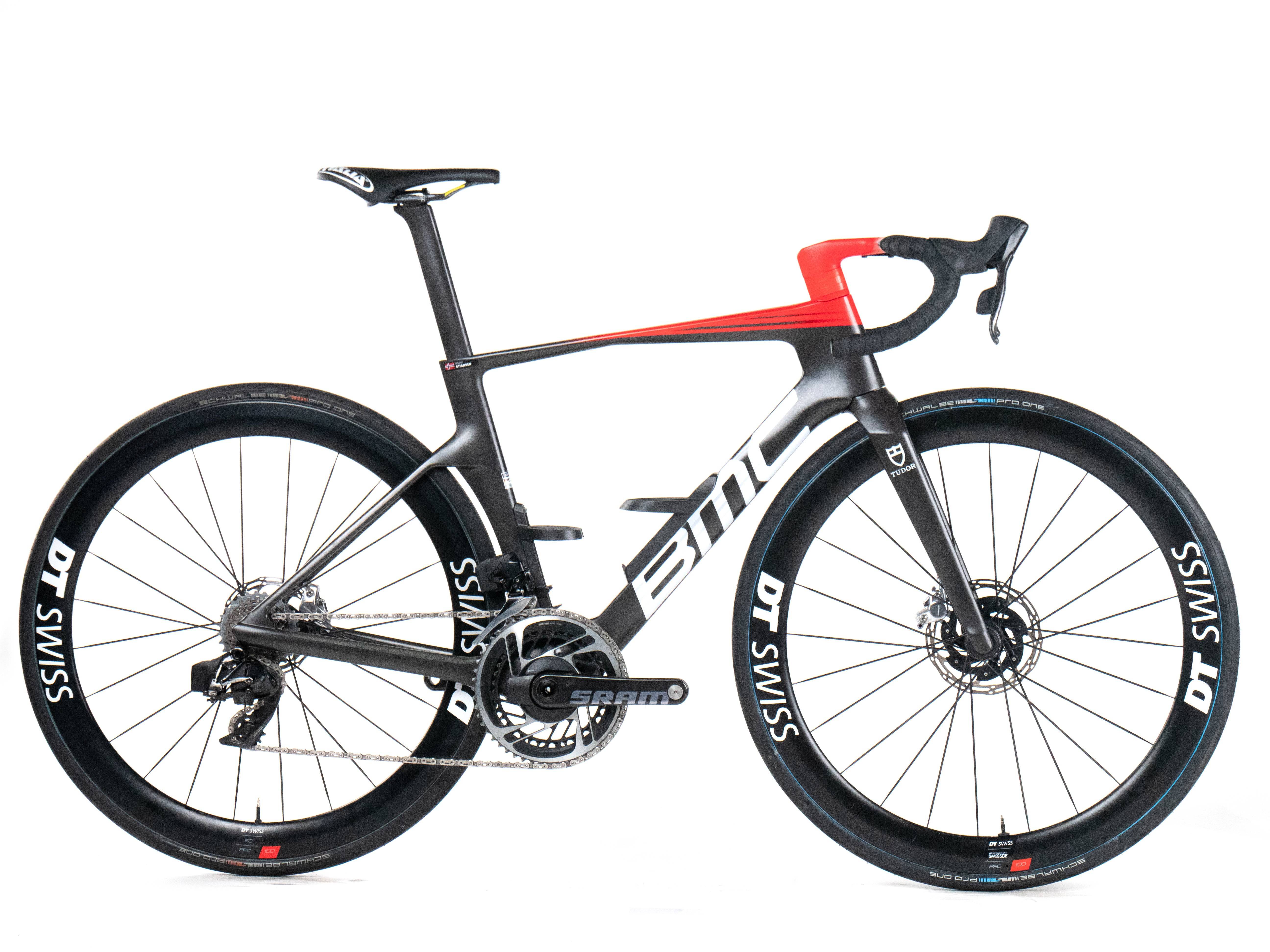 BMC Teammachine R 01 2024 Team Tudor Pro Cycling Jesper Stiansen size 51 Sram Red eTap AXS D1 2x12sp - Bikeroom / 51 / carbon-white-red (51)