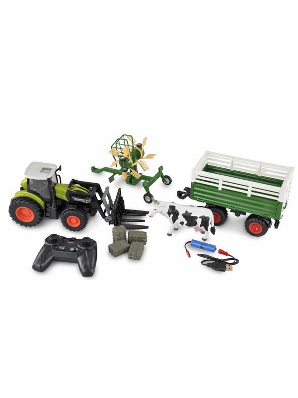 Amewi RC Tractor with XL Accessory Package 1:24 RTR Green