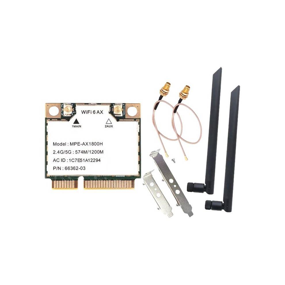 MT7921 WiFi 6 1800Mbps Adapter MPE-AX1800H PCI-E 2.4GHz / 5GHz 5.2 with Antenna Fast for Laptops