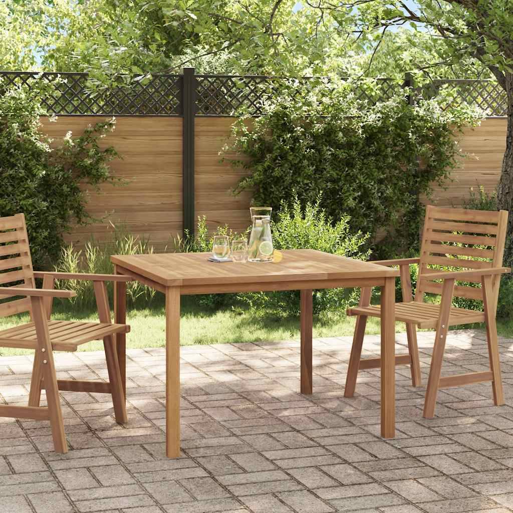 vidaXL havebord 110x110x77 cm massivt teaktræ