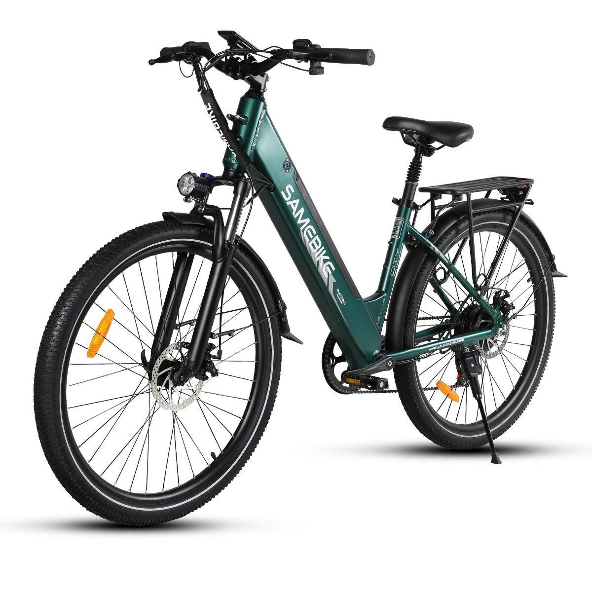 Samebike RS-A01 Pro Elcykel för Vuxna Mountainbike 500W 36V 15Ah Litiumbatteri City E-bike grön