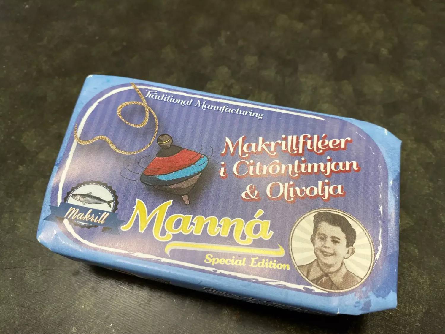 Manná Makrillfiléer med citrontimjan & olivolja. (120 g)