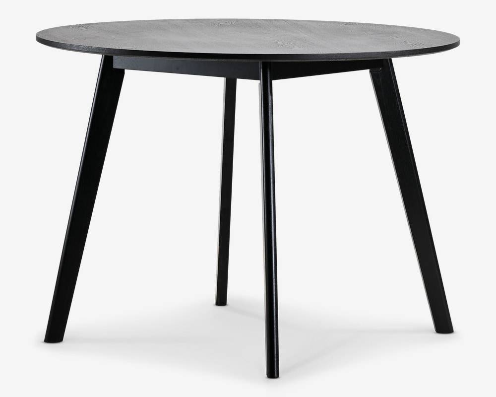 Spisebord Ø.105 cm sort egefiner