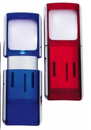 Wedo lup med LED lys Bl&aring;