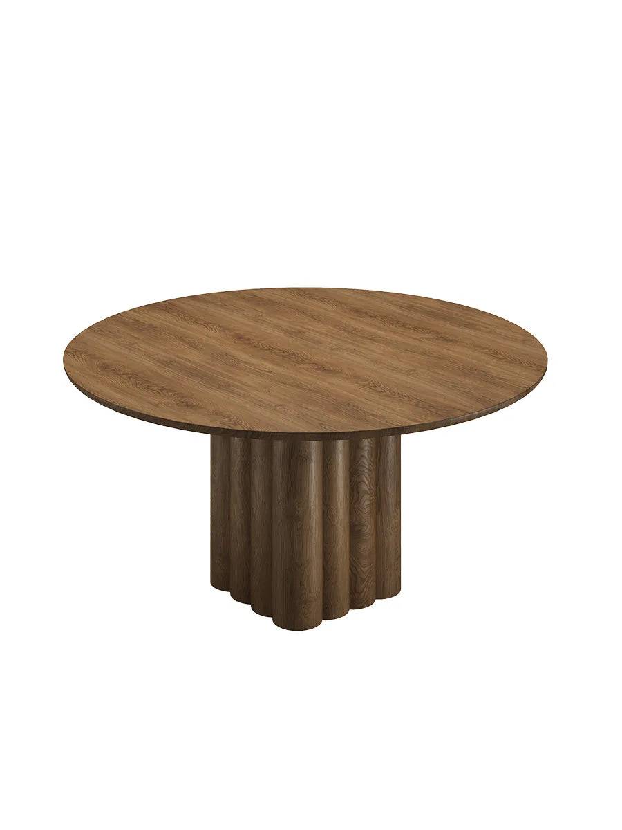 Plush Table Round fra DK3 Røget eg / Ø 150 cm + 2 tillægsplader - Jacobsen Plus