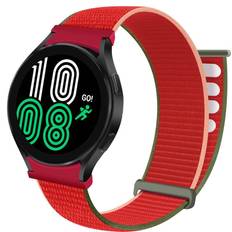 Nylon Armbånd  No-Gap Samsung Galaxy Watch 4 (40mm) - Strawberry