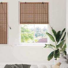 vidaXL Vindues Blind med gardiner Brun 120 x 160 cm Bambus