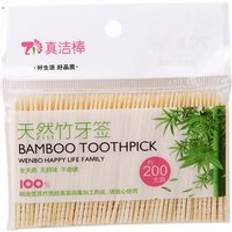 200 st / pack engångs trä tandenstokers dental naturlig bambu tandpetare för hem restaurang tandpetare verktyg hotellprodukter