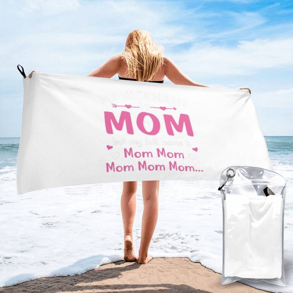 Mit kaldenavn er mor, men mit navn er mor, mor, strandhåndklæde, mikrofiber, badehåndklæder, blødt strandtæppe til parade, svømning, yoga,