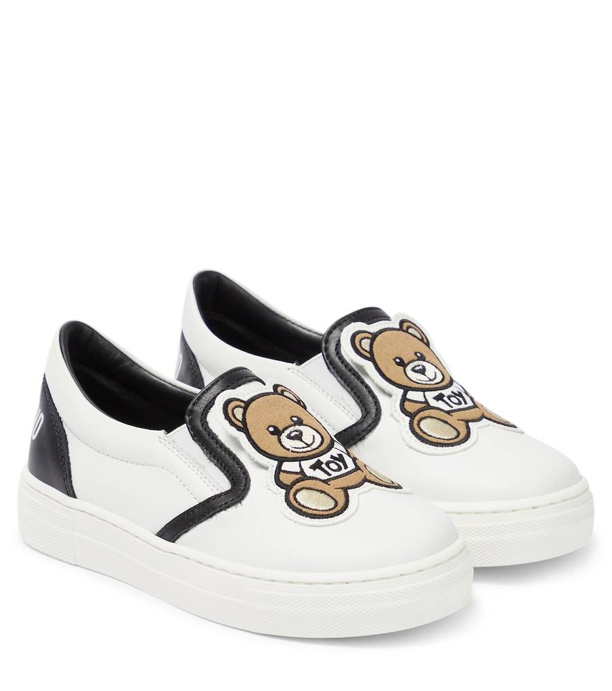Moschino Kids Teddy Bear leather sneakers