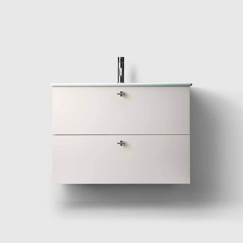 Tvättställsskåp Haven H3/80 Slim med Porslinshandfat