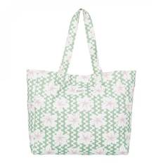 ROXY ANTI BAD VIBES TOTE BAG BASIL PARTY WAVES YW