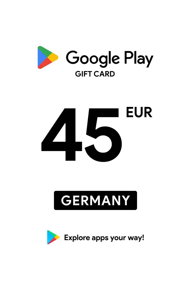 Google Play €45 EUR Gift Card (DE) - Digital Code.