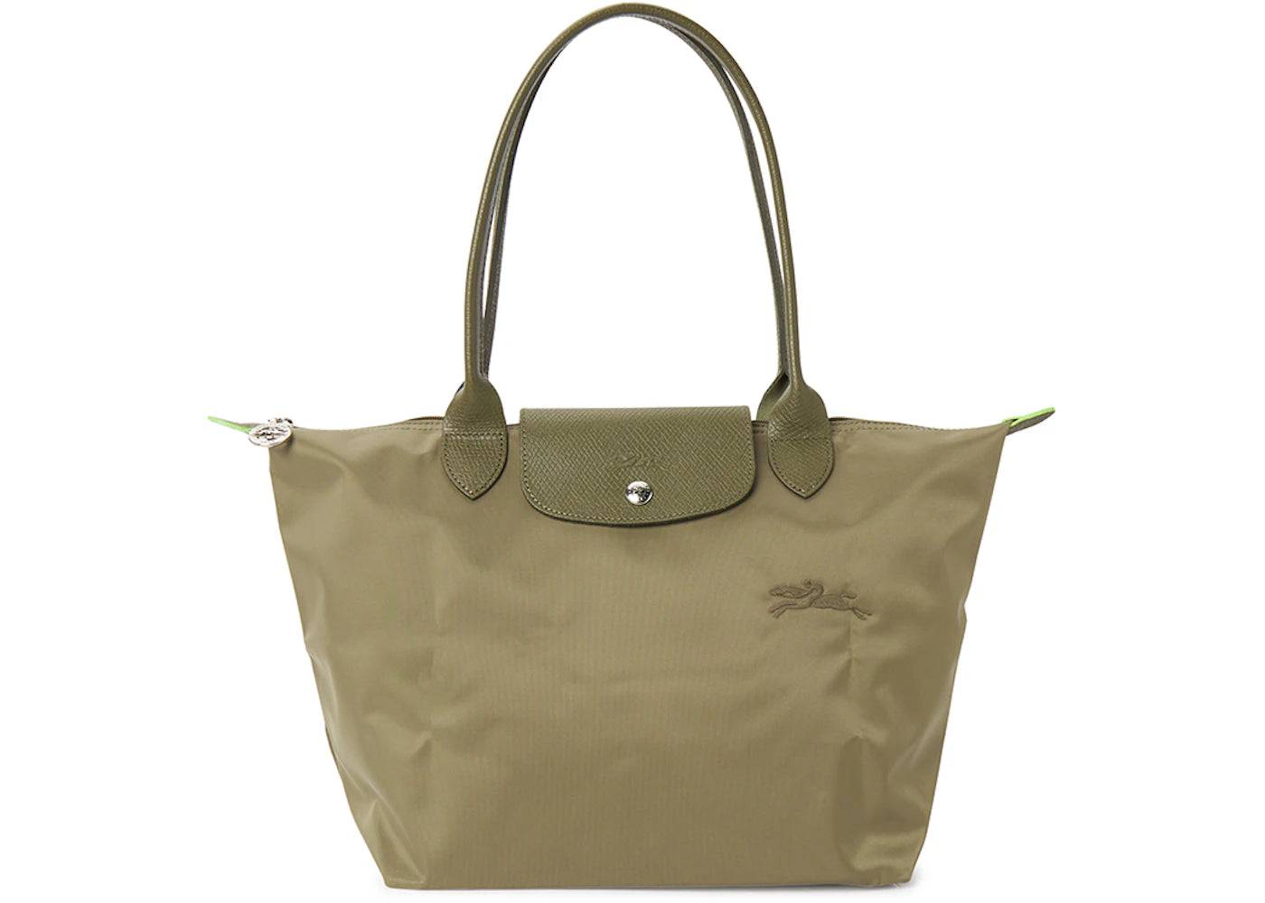 Longchamp Le Pliage Green M Shoulder Bag Khaki - One Size (One Size)