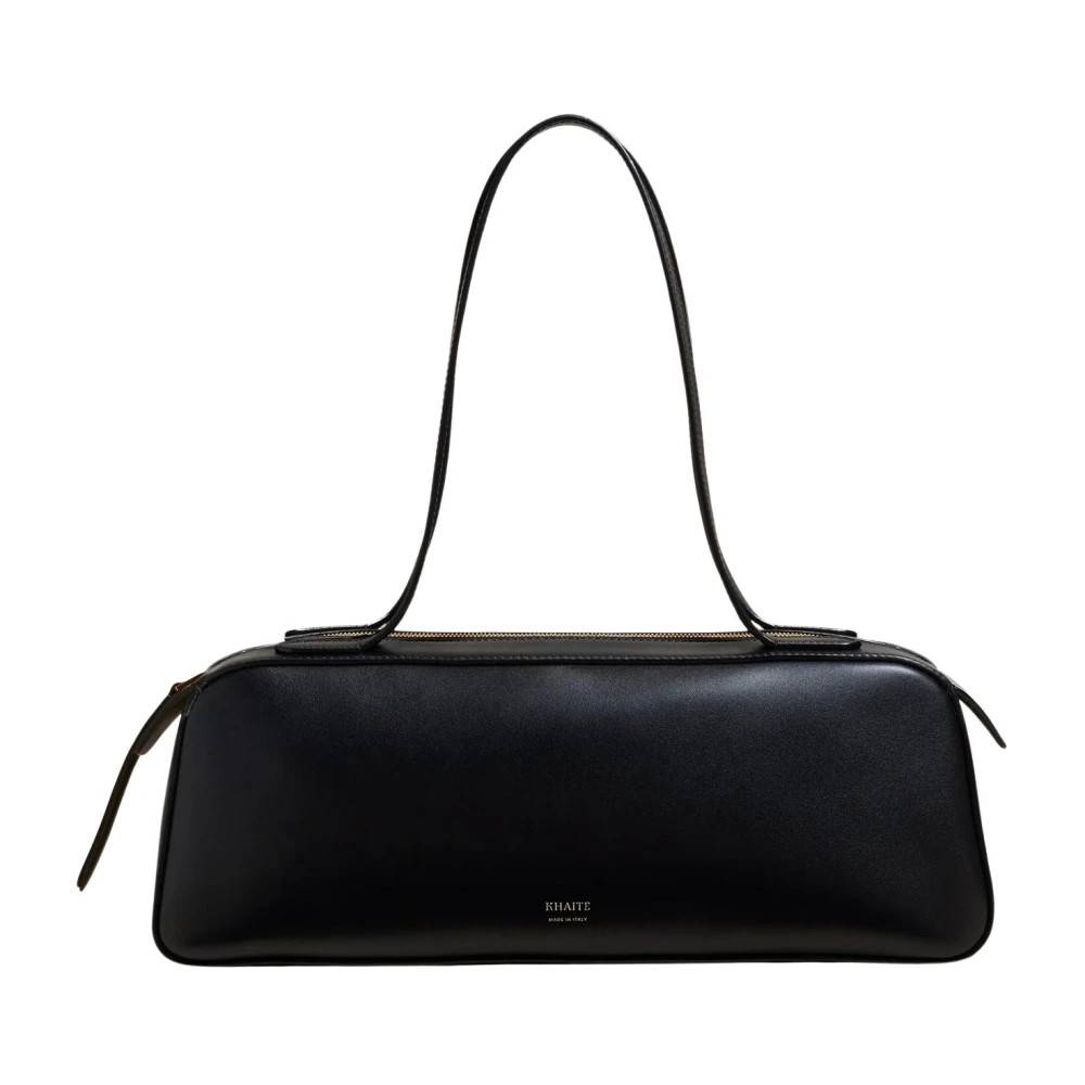 Khaite Simona Skuldertaske i Sort - Tasker - Dame - Sort - ONE SIZE - Uld