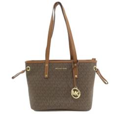 Michael Kors Pre-owned, Pre-owned, Dame, Brun, ONE SIZE, Tyl, Pre-owned Plast totes