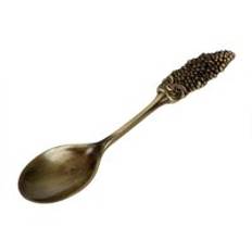 Hilife kökstillbehör metall snidade vintage mullbärsform kaffe desserter te matsked kaffesked 10cm längd