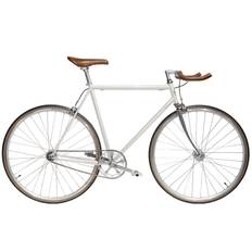 Jitensha Tokyo Fixie & Single-speed cykel - Hvid / Alu / Kamel