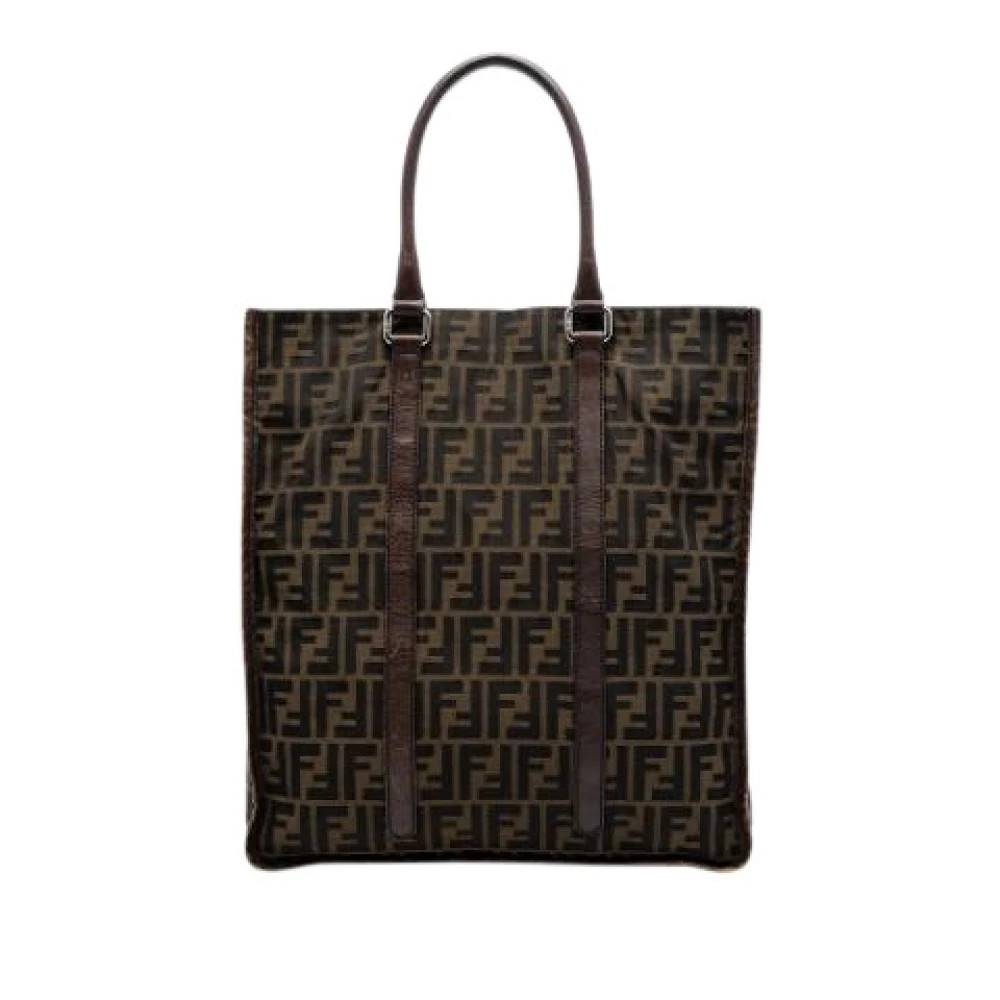 Fendi Vintage Pre-owned Canvas Tote - Vintage - Dame - Brun - ONE SIZE - Læder