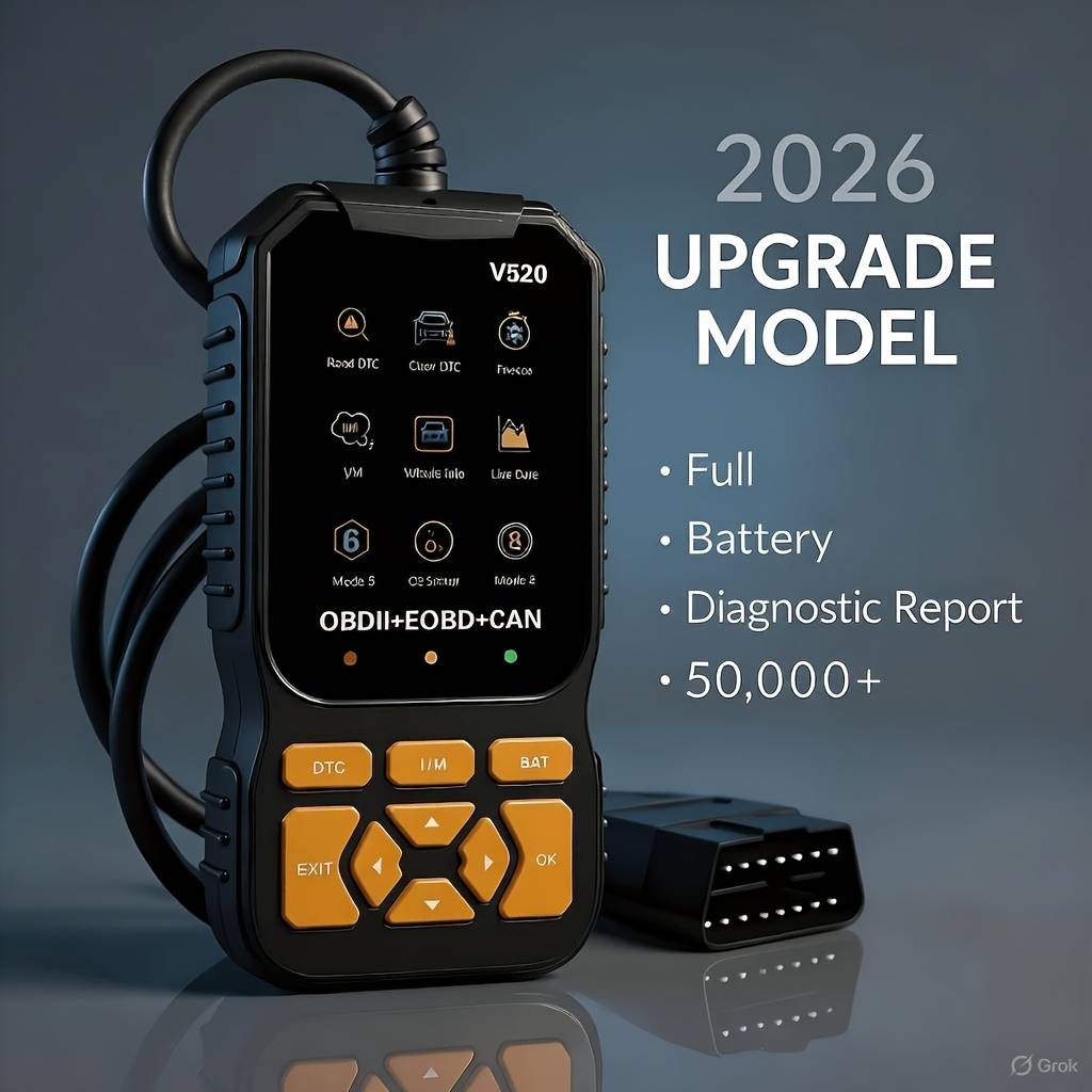 TEMU Professional Diagnostic Scanner Tool, Usb-powered Engine Fault Detector, Code Reader, Battery Tester, I/m Ready, Supports 10 Languages, Suitable For All Obd Ii Vehicles , No Battery Required