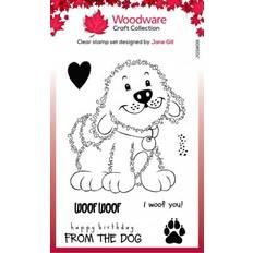 Woodware Clear Stamps - Fuzzie Friends Parker The Puppy