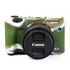 Canon EOS M6 beskyttelsesetui i blødt silikone - Camouflage