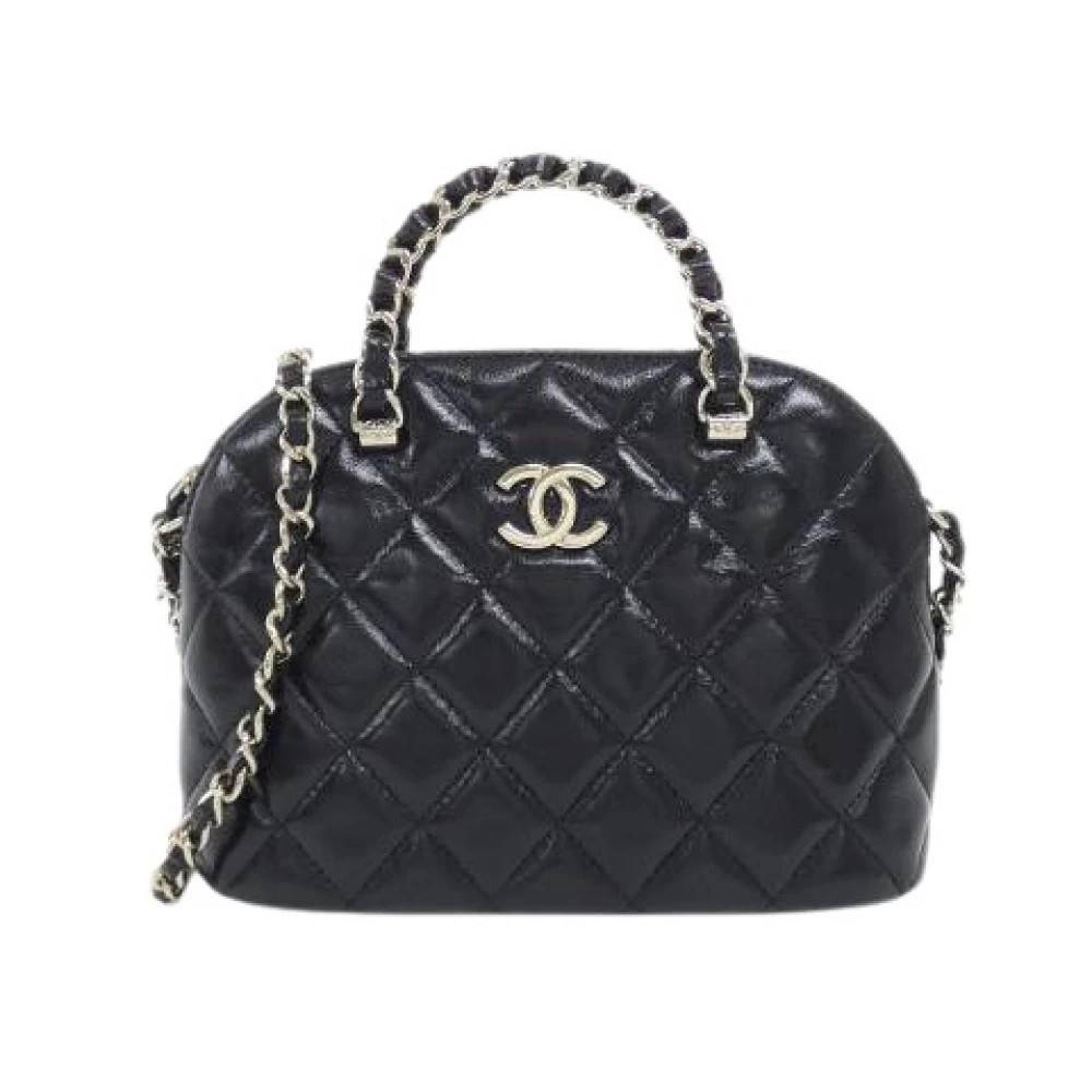Chanel Vintage Pre-owned Lambskin Skuldertaske - Vintage - Dame - Sort - ONE SIZE - Uld