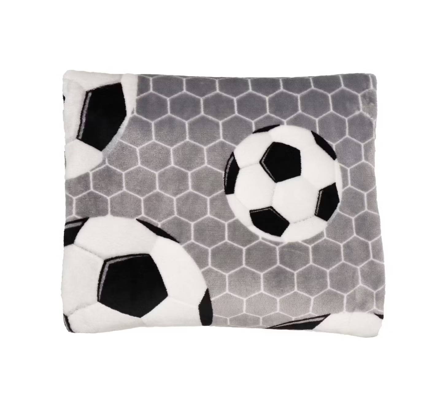 Fotboll Grå Pläd 130x150 Redlunds