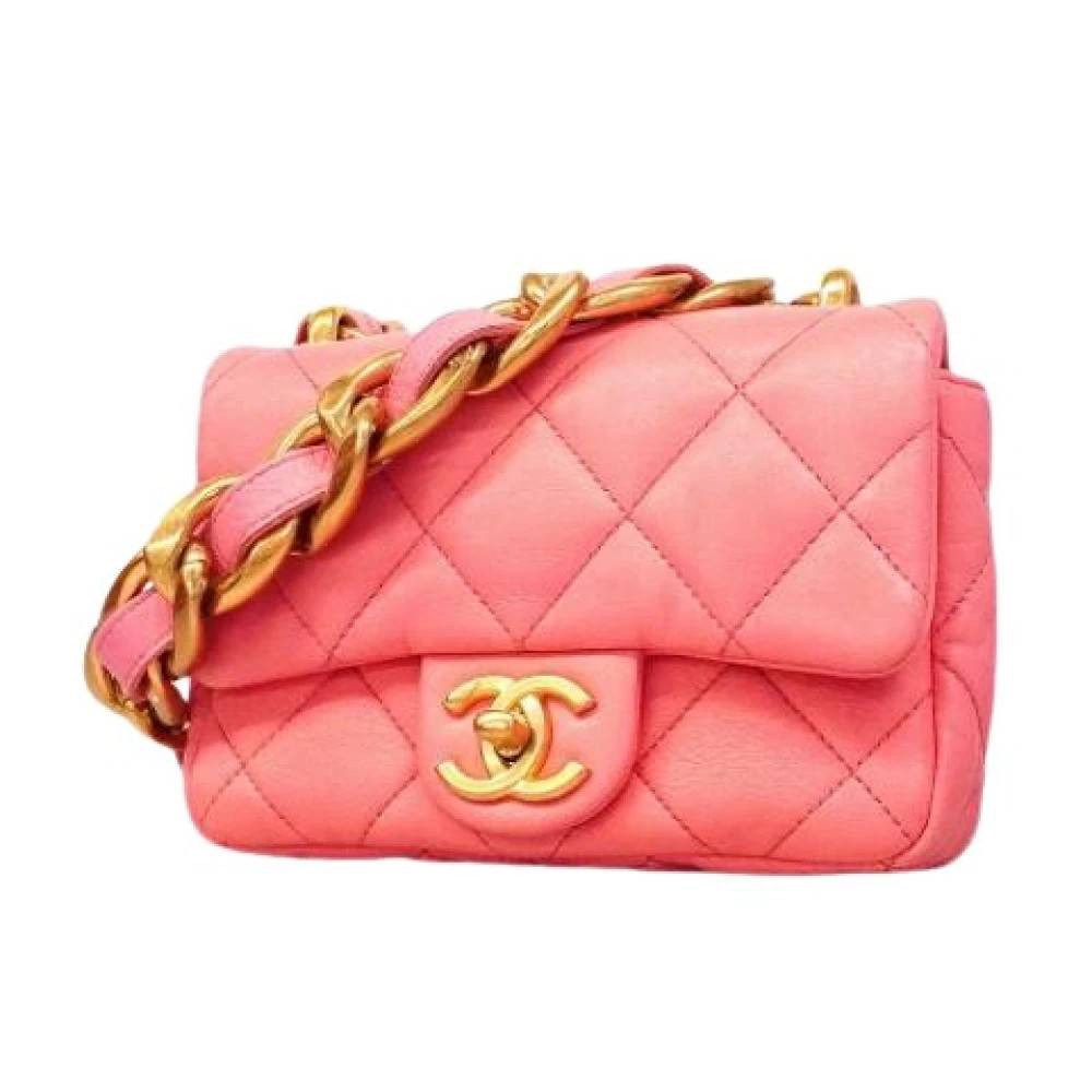 Chanel Vintage Pre-owned Mini Shoulder Bag - Vintage - Dame - Lyserød - ONE SIZE - Uld