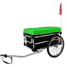 Bike Cargo Trailer, Camper Trailer Off Road, Drag Bakom släp för elcyklar, hopfällbar förvaring (green)