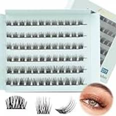 Falska Ögonfransar DIY Ögonfransförlängningar Thin Band Cluster Lashes Individual Cluster 10mm-14mm Cluster Lashes Natural Look Individual Lashes Reusable and Soft by Obeyalash (DL08)