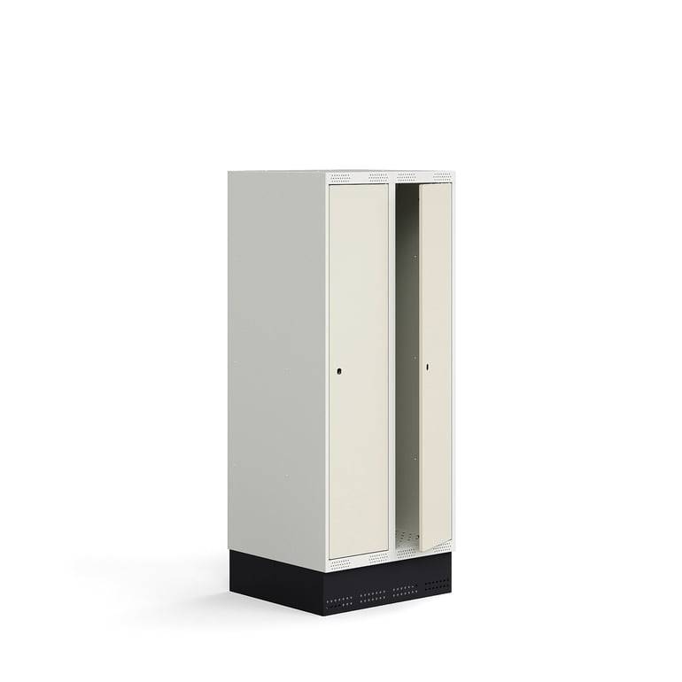 Elevskåp ROZ, 2 sektioner, inkl. sockel, 1510x600x550 mm, beige
