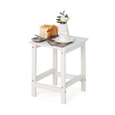 Väderbeständig HDPE Adirondack sidobord – 36x36x47 cm, Vit